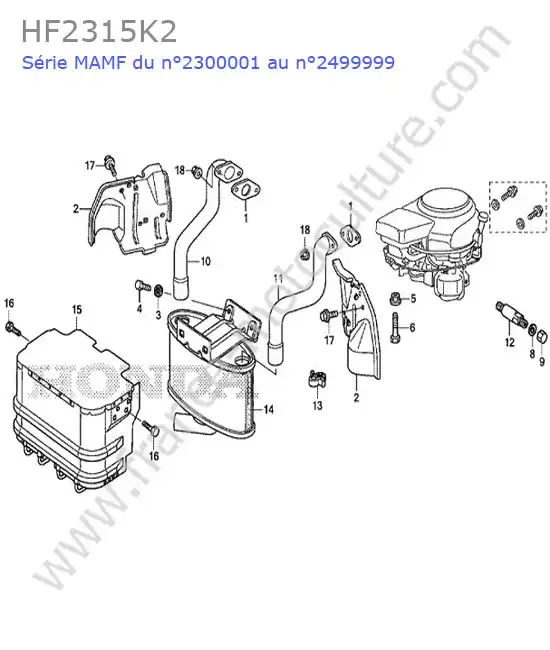 Silencieux HONDA HF2315K2