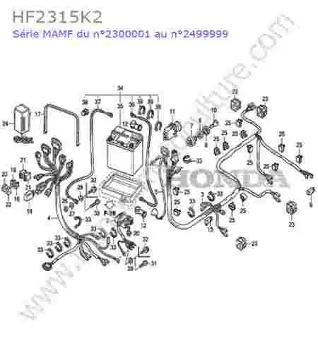 HONDA - HF2315K2 : Electricite