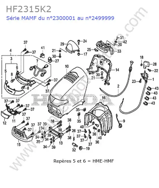 Capot HONDA HF2315K2