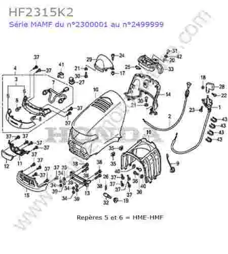 HONDA - HF2315K2 : Capot