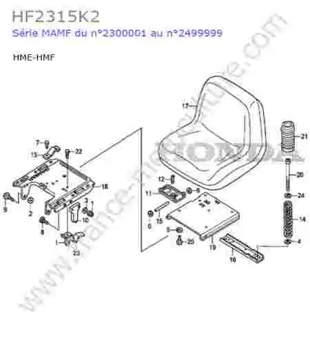 HONDA - HF2315K2 : Siege (hme-hmf)
