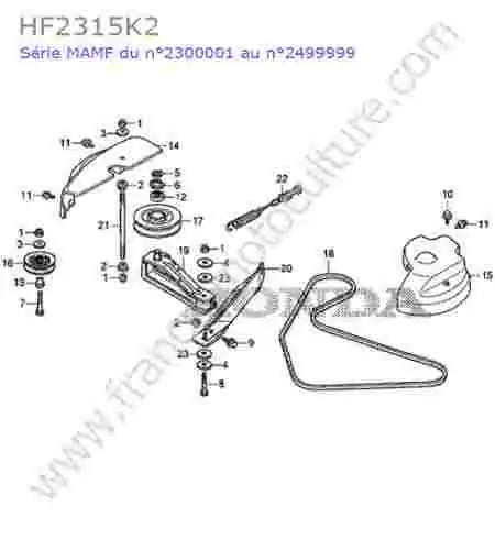 HONDA - HF2315K2 : Courroie plateau