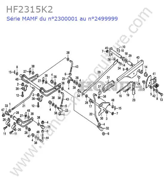 Relevage plateau HONDA HF2315K2