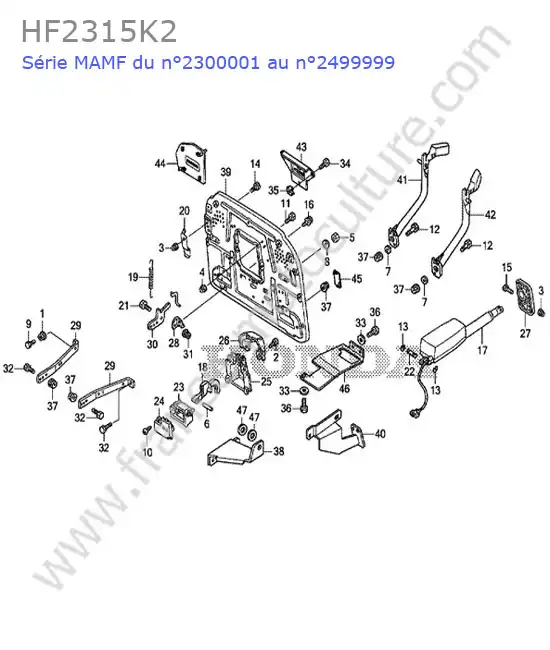 Support bac arriere HONDA HF2315K2
