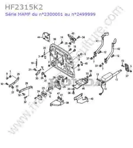 HONDA - HF2315K2 : Support bac arriere