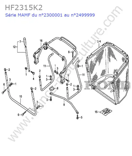 Panier HONDA HF2315K2