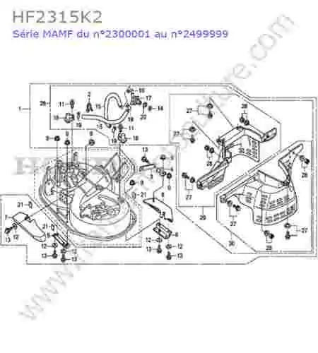 HONDA - HF2315K2 : Protection plateau