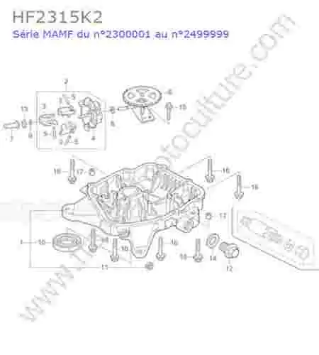 HONDA - HF2315K2 : Carter huile