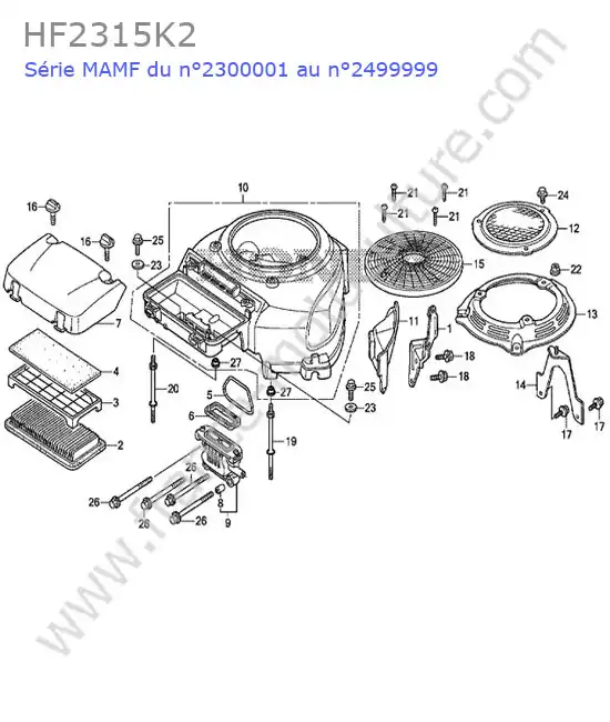 Filtre air HONDA HF2315K2