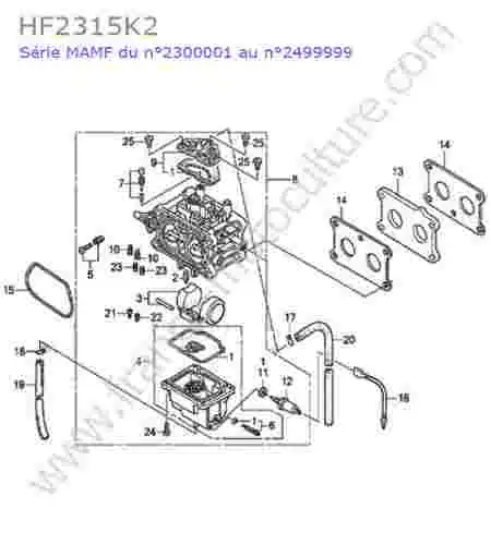 HONDA - HF2315K2 : Carburateur
