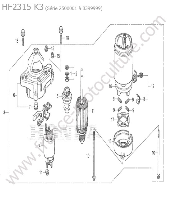 Demarreur HONDA HF2315K3