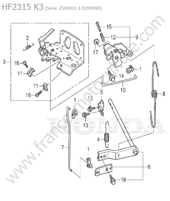 Systeme regulateur HONDA HF2315K3