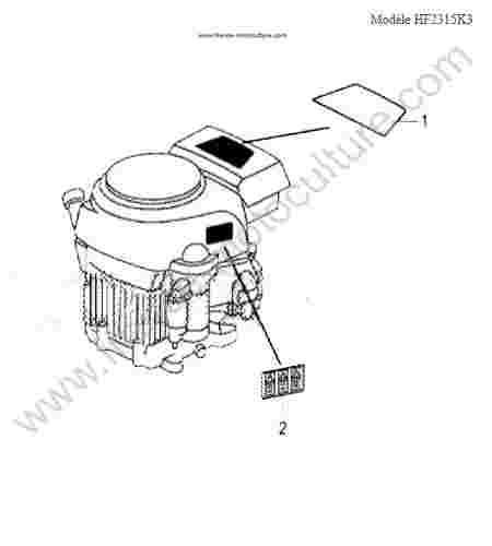 HONDA - HF2315K3 : Etiquettes moteur