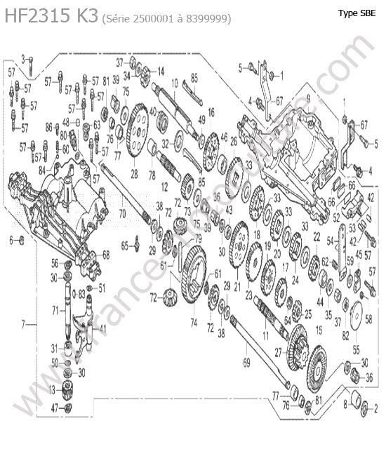 Transmission SBE HONDA HF2315K3