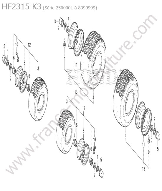 Roues - pneus HONDA HF2315K3