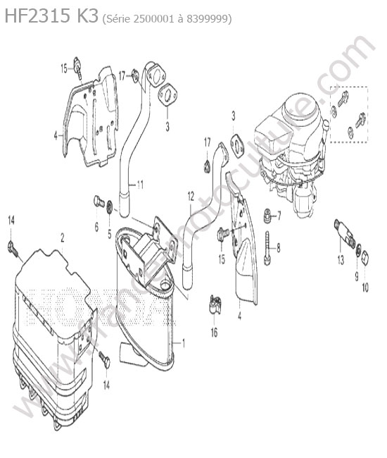 Silencieux HONDA HF2315K3