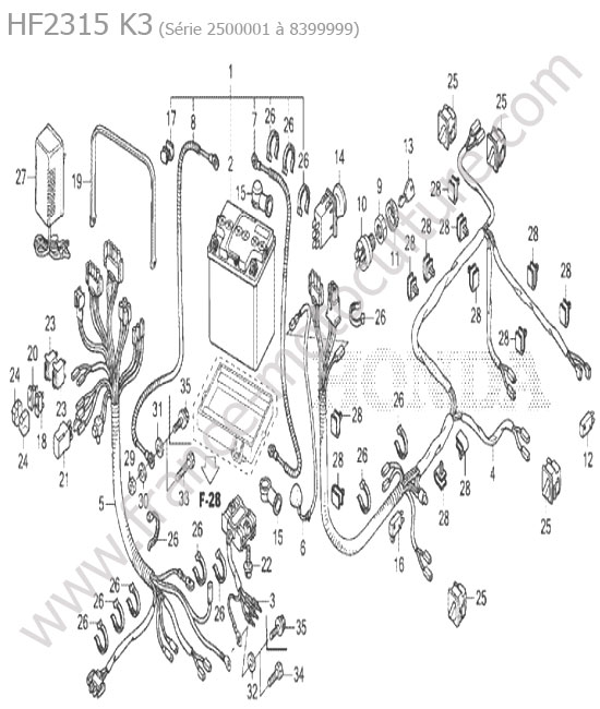 Systeme electrique HONDA HF2315K3