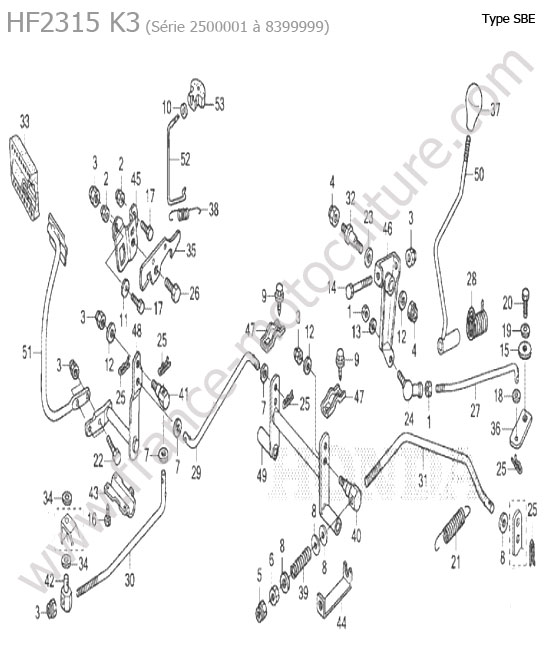 Pedale SBE HONDA HF2315K3