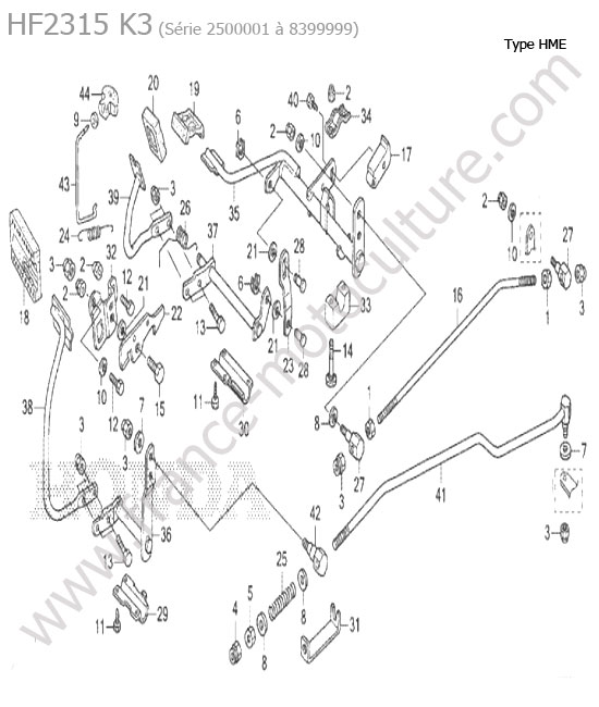 Pedale HME HONDA HF2315K3