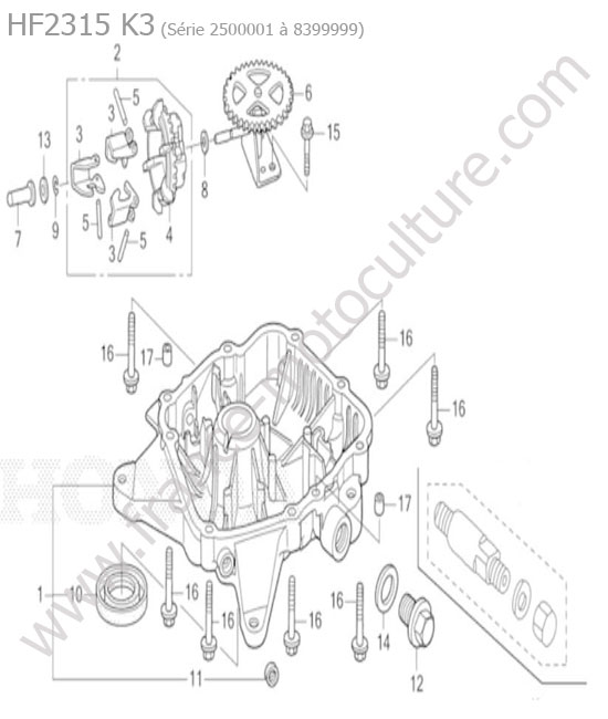 Carter inférieur HONDA HF2315K3