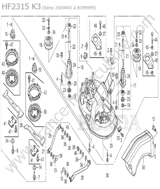 Carter de coupe - lames HONDA HF2315K3