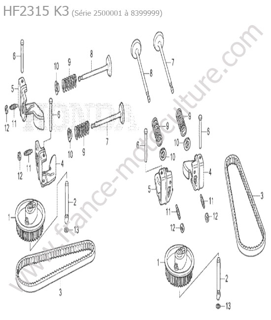 Soupapes HONDA HF2315K3