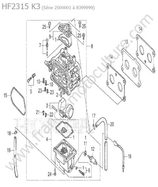 Carburateur HONDA HF2315K3