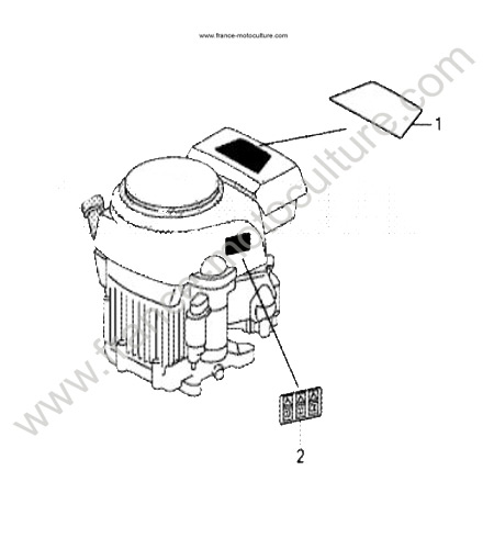 Etiquettes moteur : HONDA - HF2317
