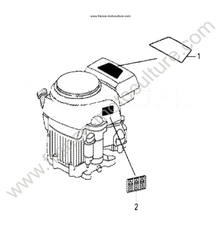 Etiquettes moteur HONDA HF2317