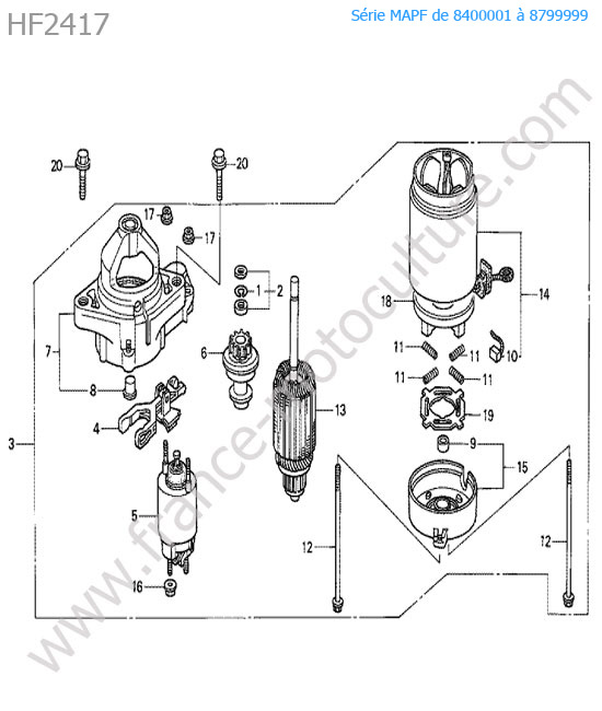 Demarreur HONDA HF2417