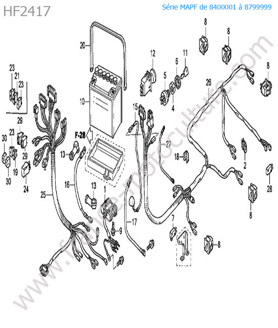 Systeme electrique HONDA HF2417