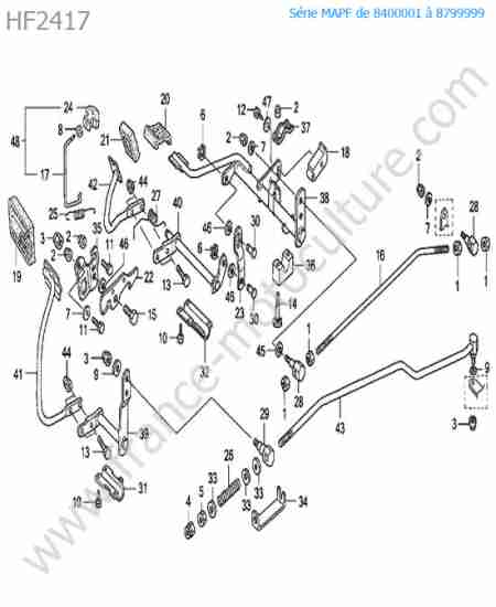HONDA - HF2417 : Systeme pedale