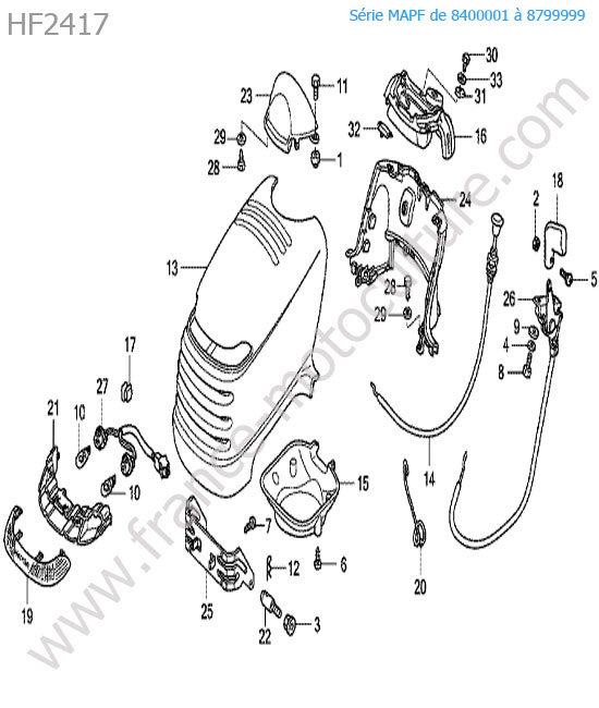 Capot HONDA HF2417