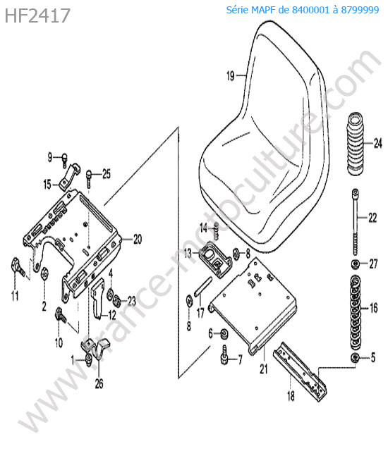 Siege HONDA HF2417