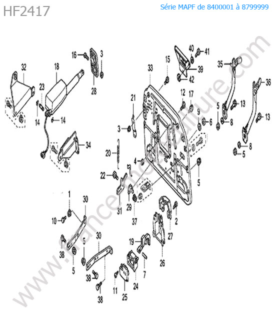 Support bac HONDA HF2417