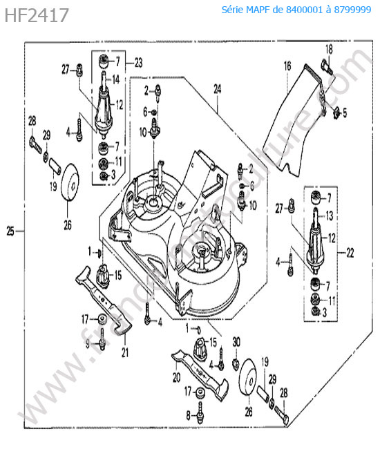 Plateau coupe HONDA HF2417