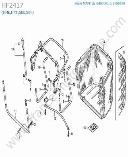 HONDA - HF2417 : Bac arriere (hme/sbe)
