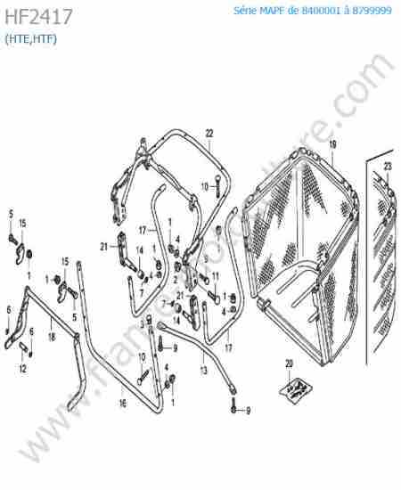 HONDA - HF2417 : Bac arriere (hte/htf)