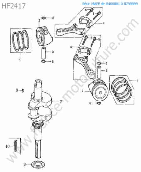 HONDA - HF2417 : Vilebrequin / piston
