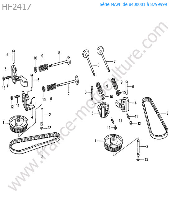 Arbre a cames HONDA HF2417