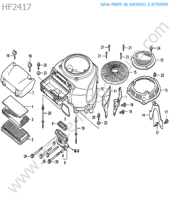 Filtre a air HONDA HF2417