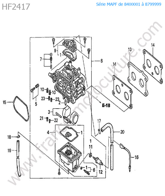 Carburateur HONDA HF2417