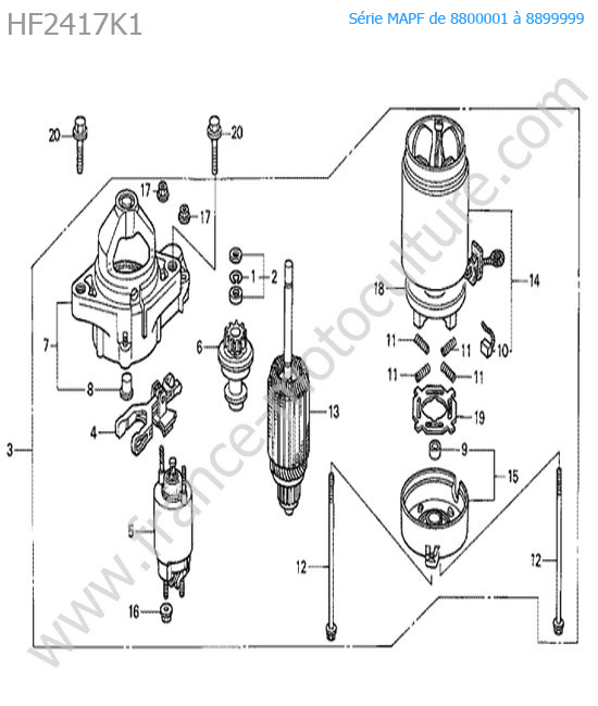 Demarreur HONDA HF2417K1