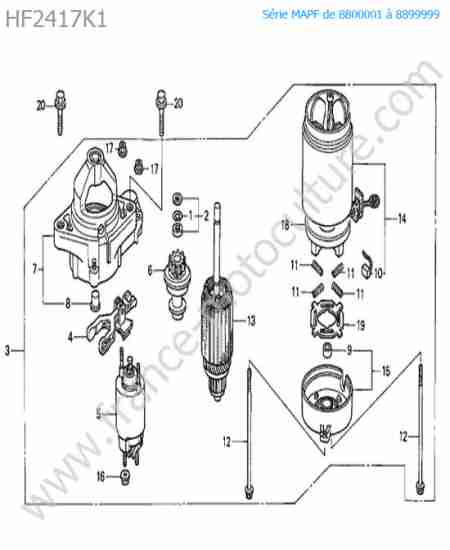 HONDA - HF2417K1 : Demarreur