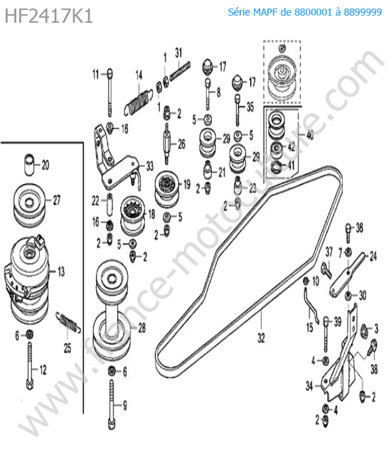 Courroie avancement HONDA HF2417K1