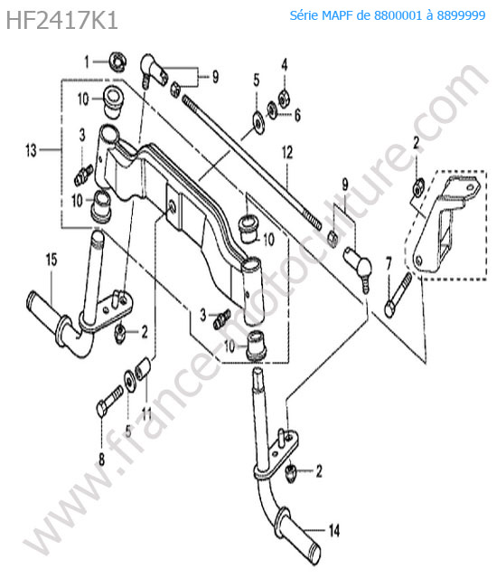 Essieu avant HONDA HF2417K1