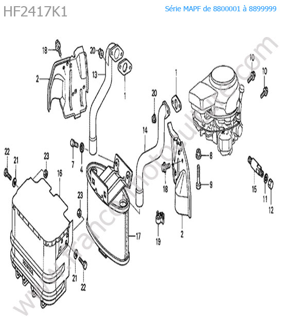 Silencieux HONDA HF2417K1