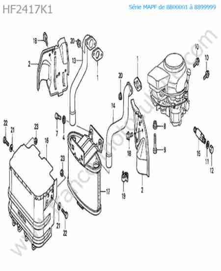 HONDA - HF2417K1 : Silencieux
