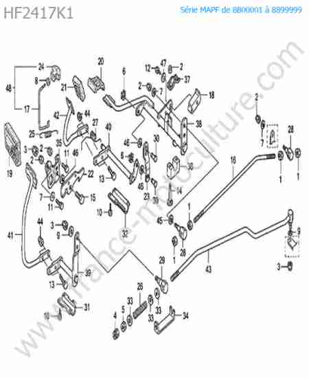 HONDA - HF2417K1 : Systeme pedale
