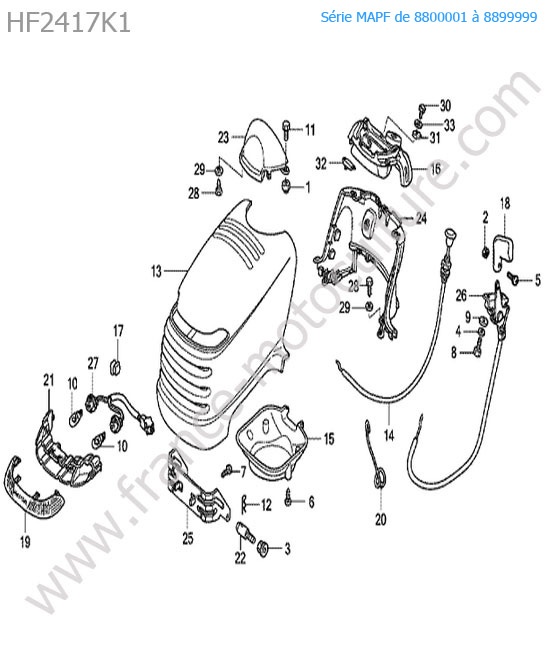Capot HONDA HF2417K1